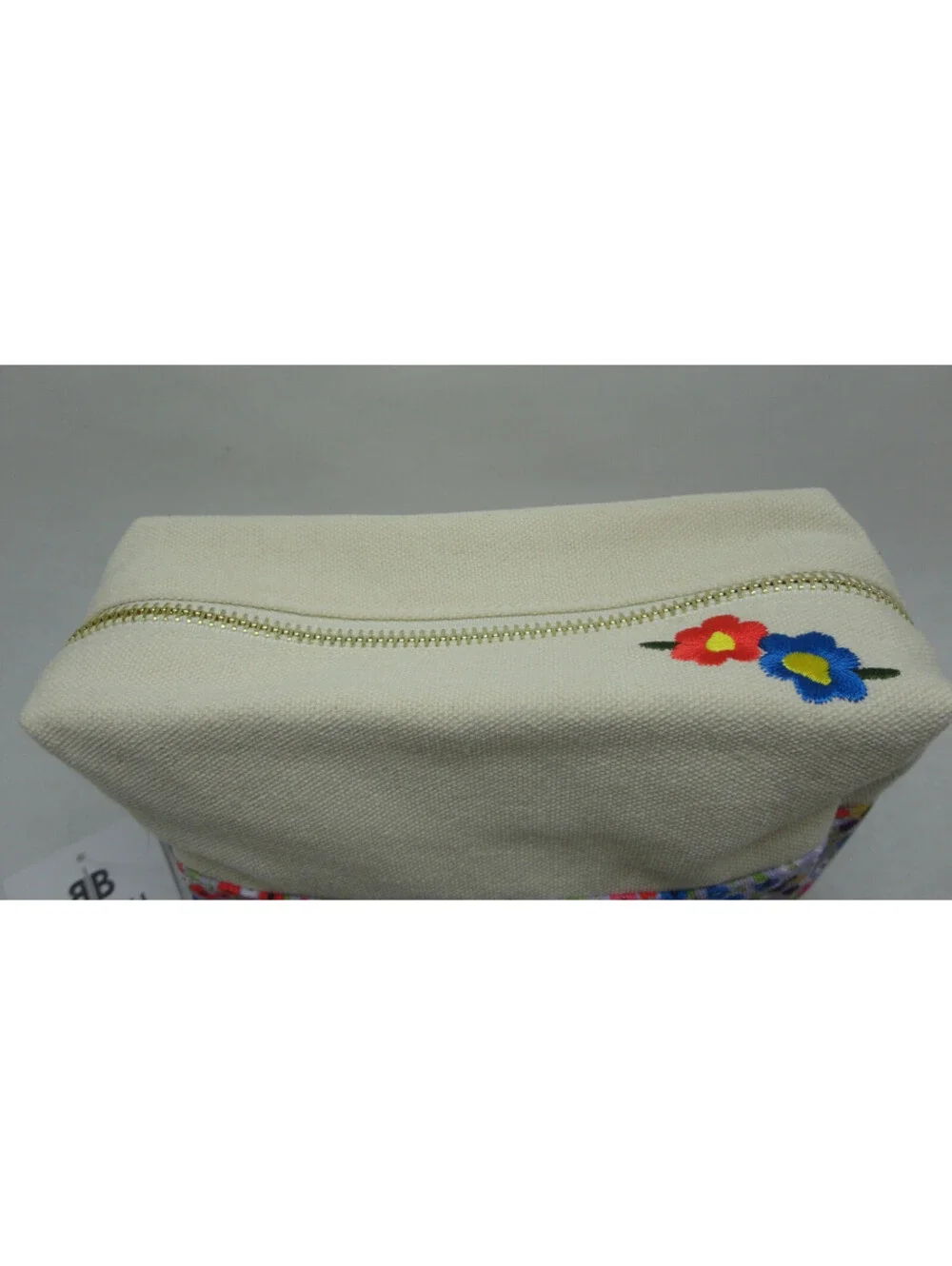 Bienali Small Canvas Cosmetic makeup Pouch Storage Bag Daisy Floral NEW